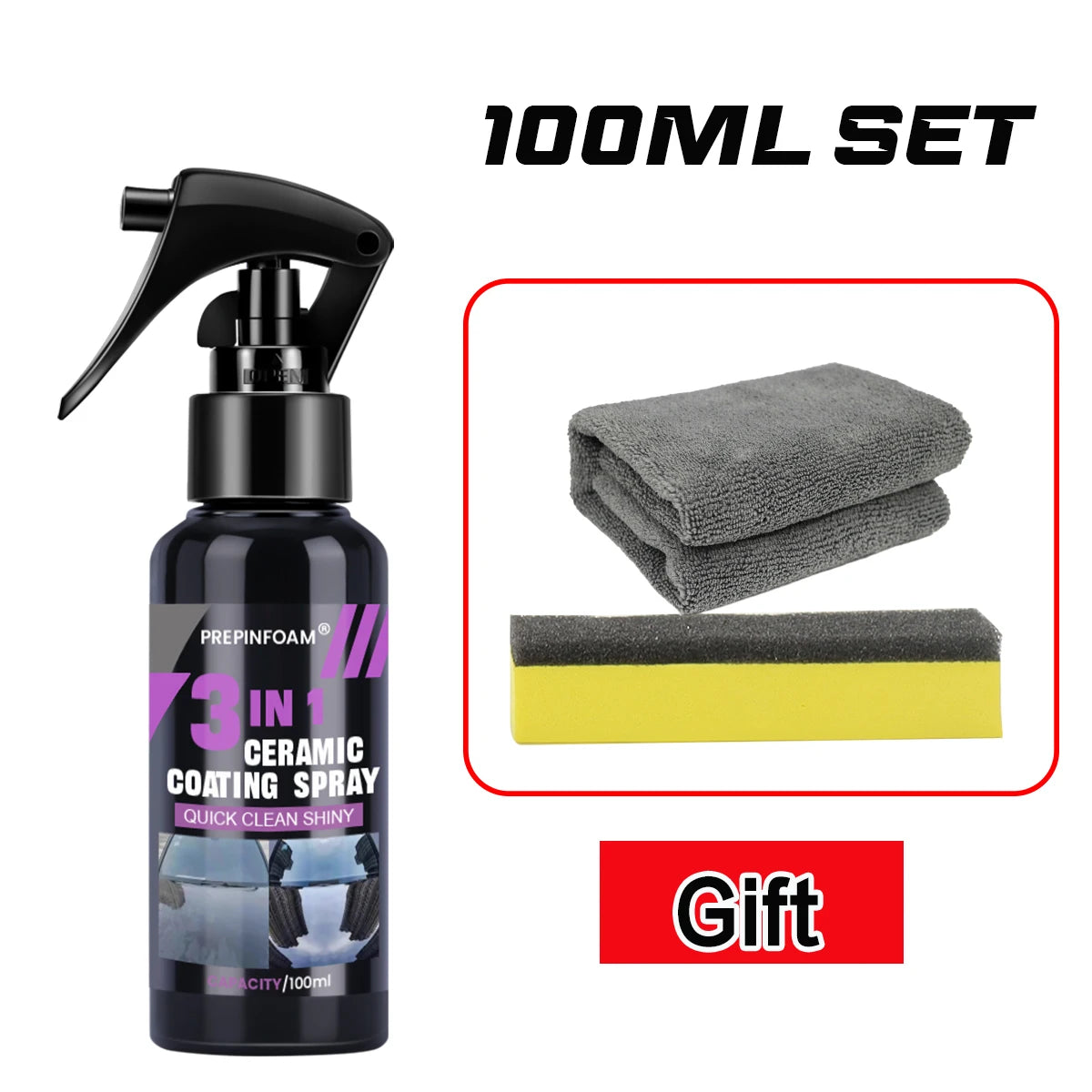 3 w 1 Ceramiczna powłoka nano samochodowa w płynie, Hydrofobowa warstwa polerska JMCARS SHOP