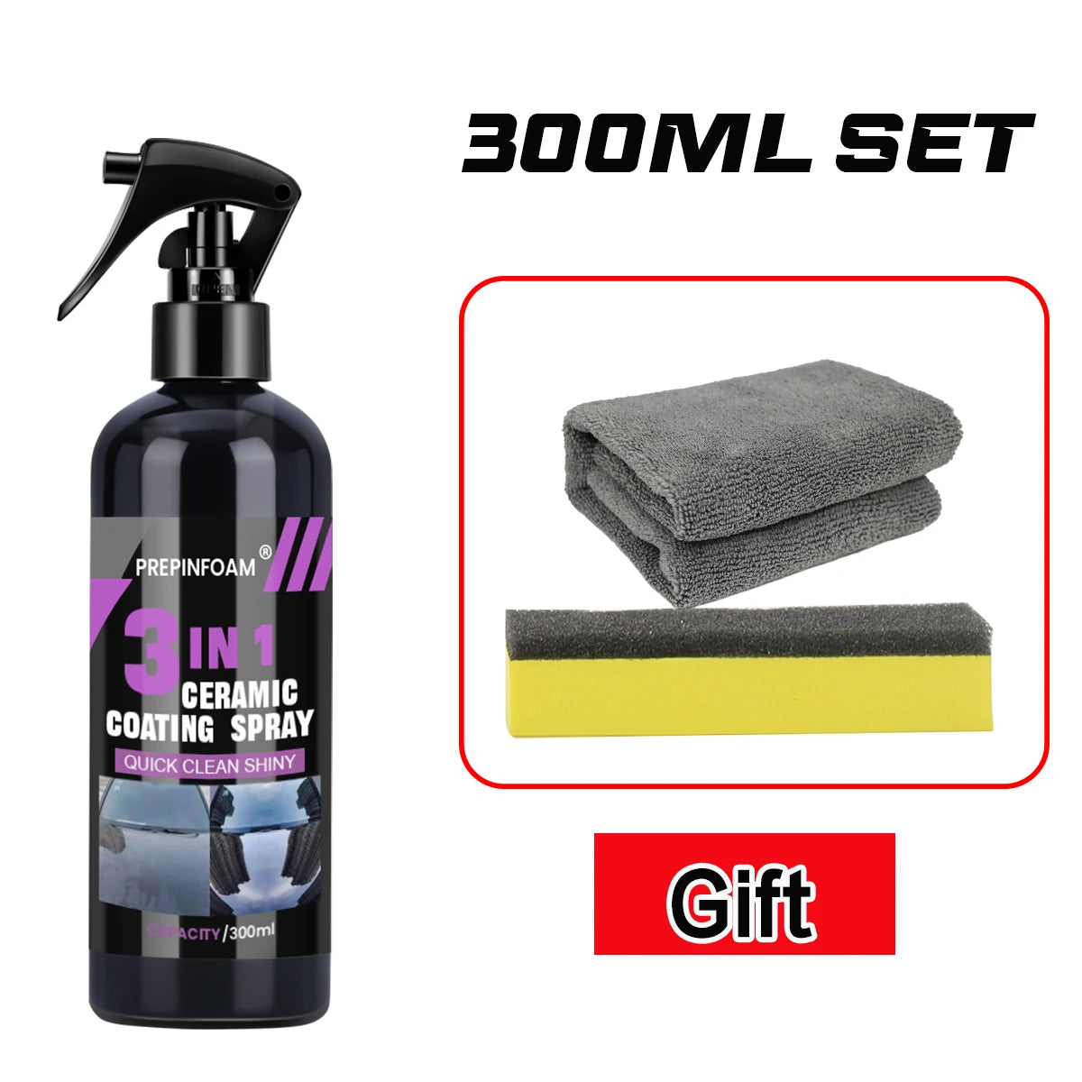 3 w 1 Ceramiczna powłoka nano samochodowa w płynie, Hydrofobowa warstwa polerska JMCARS SHOP
